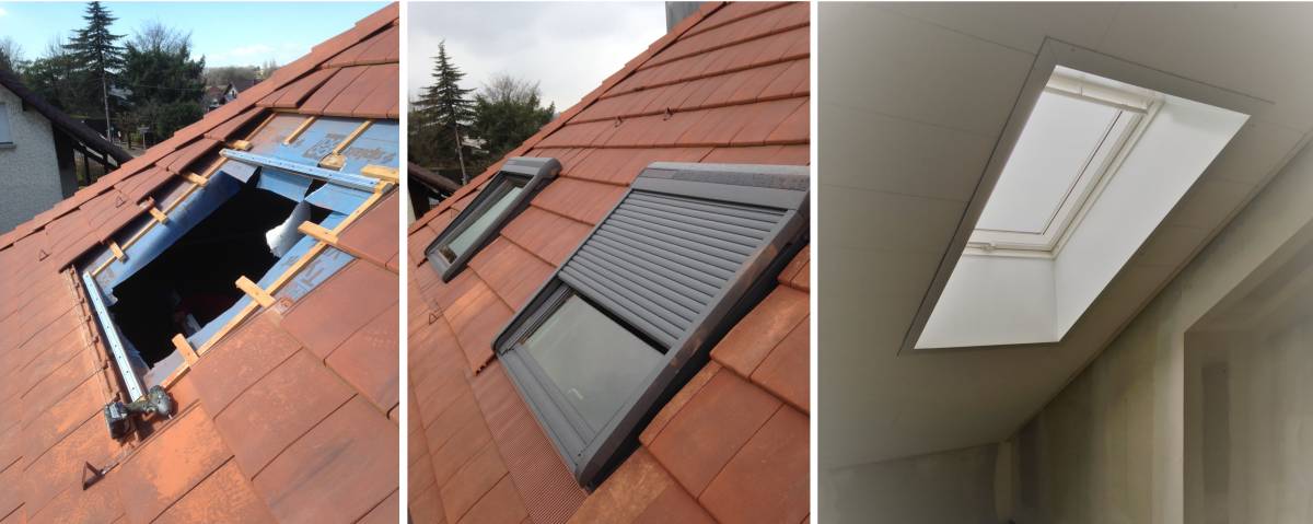 Pose de Velux avec volets et finition intérieure à Nommay (25) Vesoul