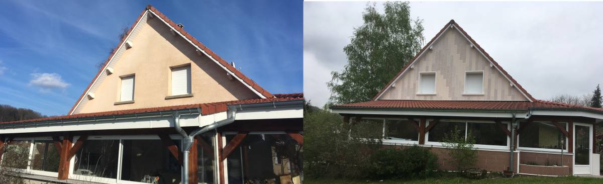 Isolation d&rsquo;un mur ext&eacute;rieur avec pose d&rsquo;un bardage &agrave; Champey (70) Vesoul