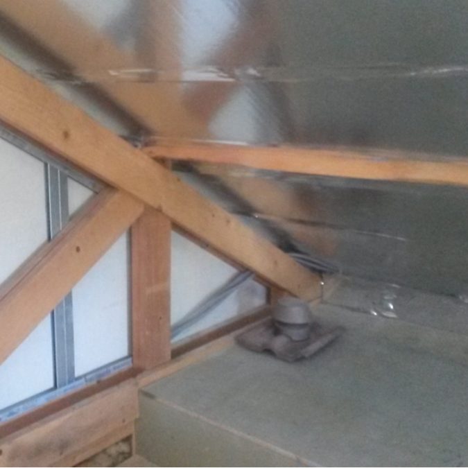 ISOLATION SOUS TOITURE AVEC RAIL DE FINITION 10 675X675 | Balbimax Isolation sous toiture Vesoul 35