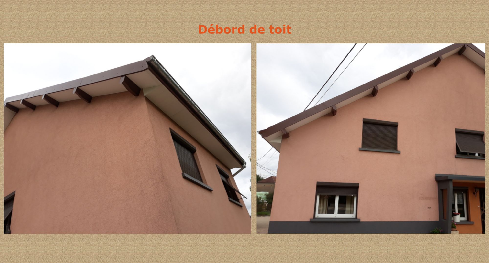 Débord de toit à Mandrevillars près de Belfort Montbéliard