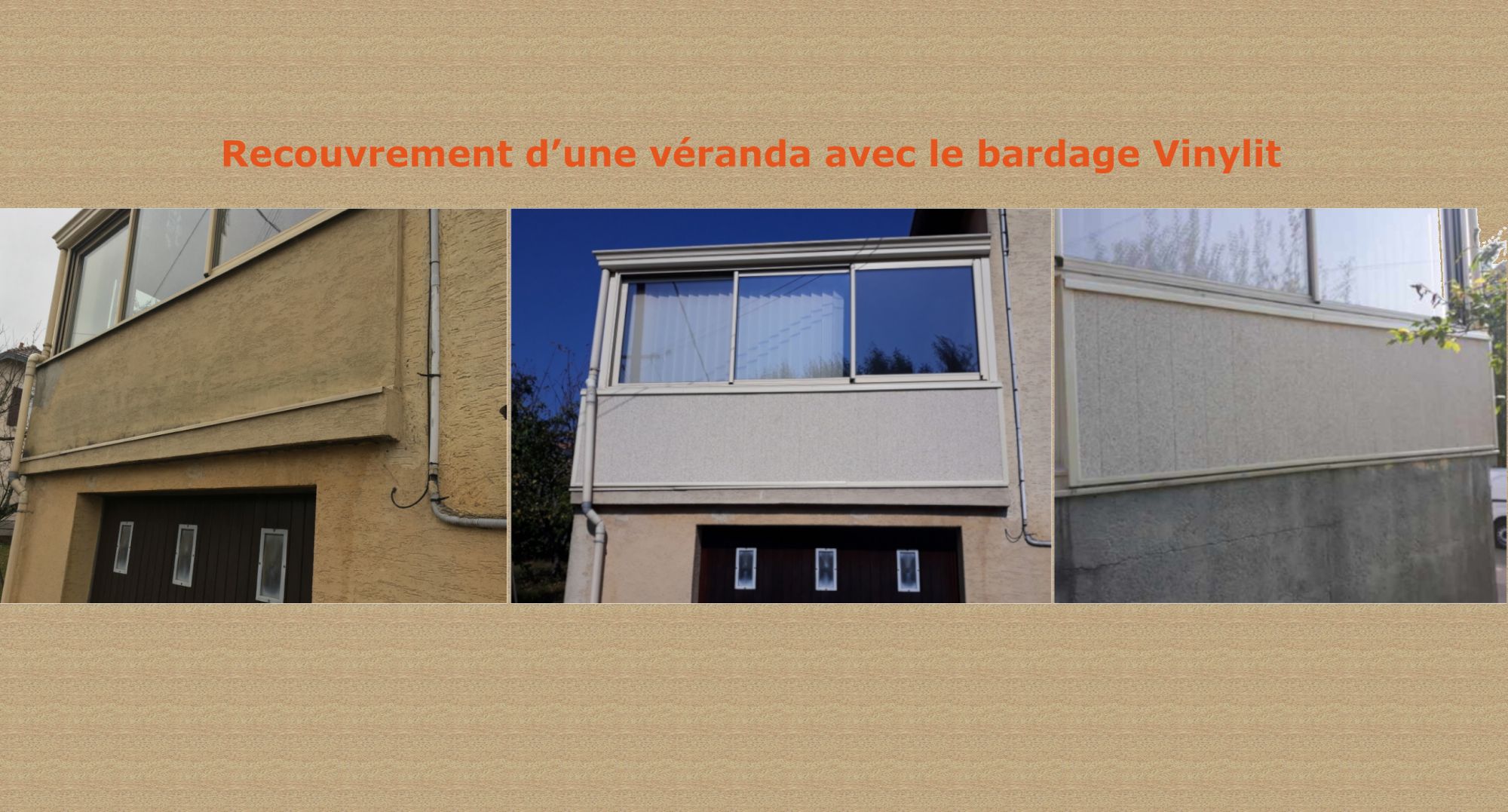 Recouvrement extérieur d’une véranda avec le bardage Vinylit à Essert près de Belfort Belfort