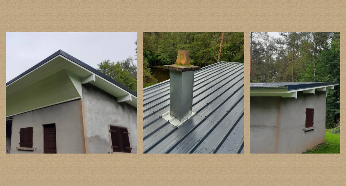 Réfection Bac acier et débord de toit à Chenebier près d&#8217;Héricourt Besançon