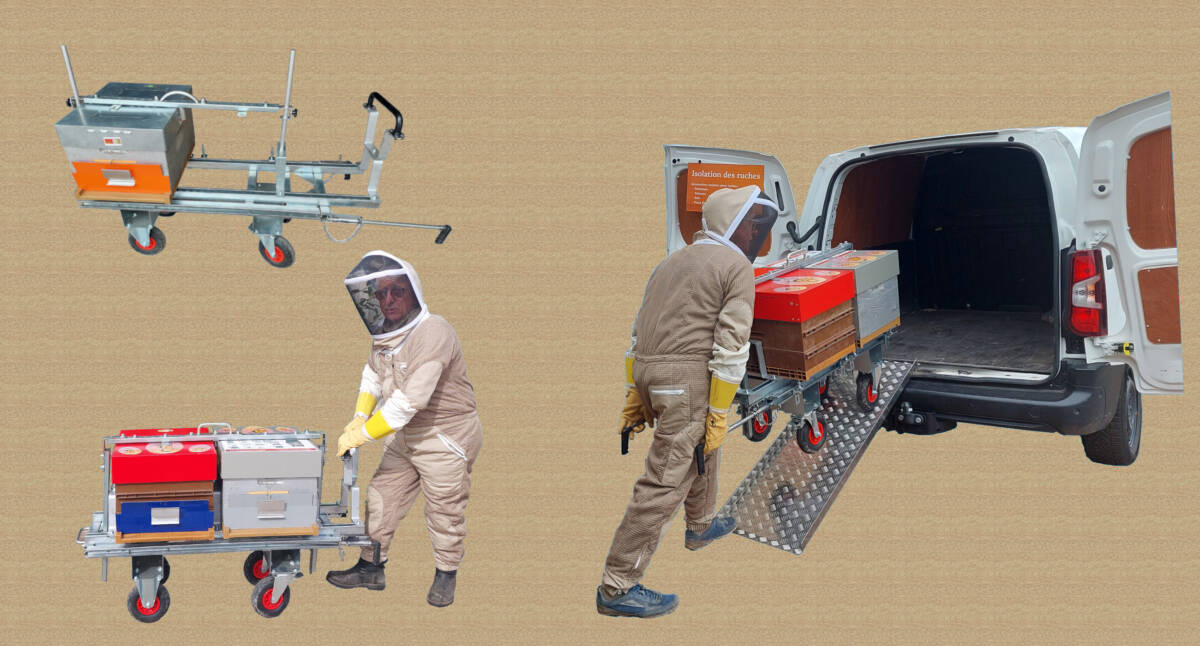 Brouette pour transport de ruches Montbéliard