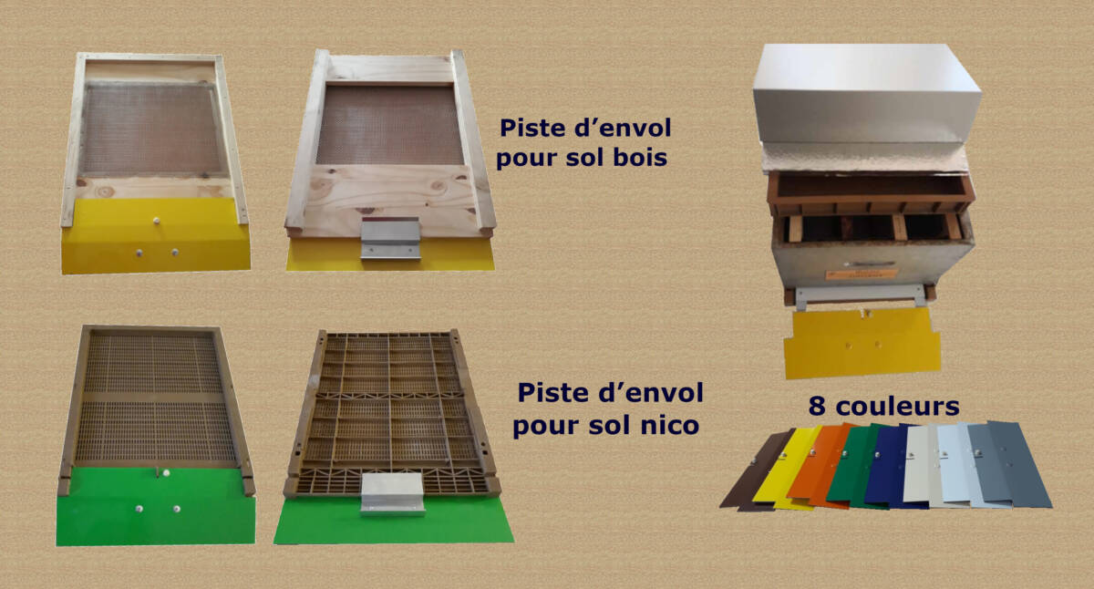 Piste d&#8217;envol bi-couleur en composite, adaptable sur plancher bois Saint-Dié-des-Vosges