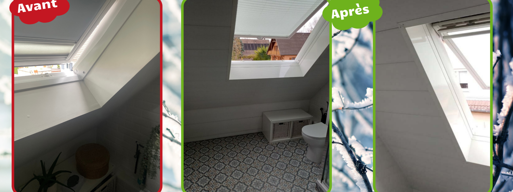 Finition alu autour d’un Velux &agrave; Rosenau (68) pr&egrave;s de Mulhouse Pontarlier