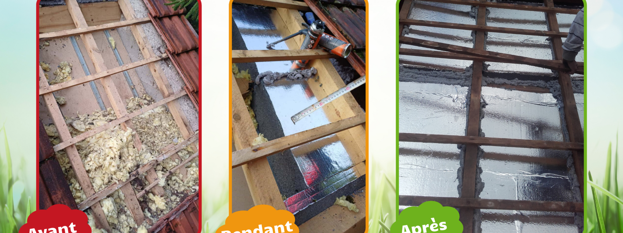 Isolation entre chevrons ext. &agrave; Ronchamps (70) pr&egrave;s de Belfort Montb&eacute;liard