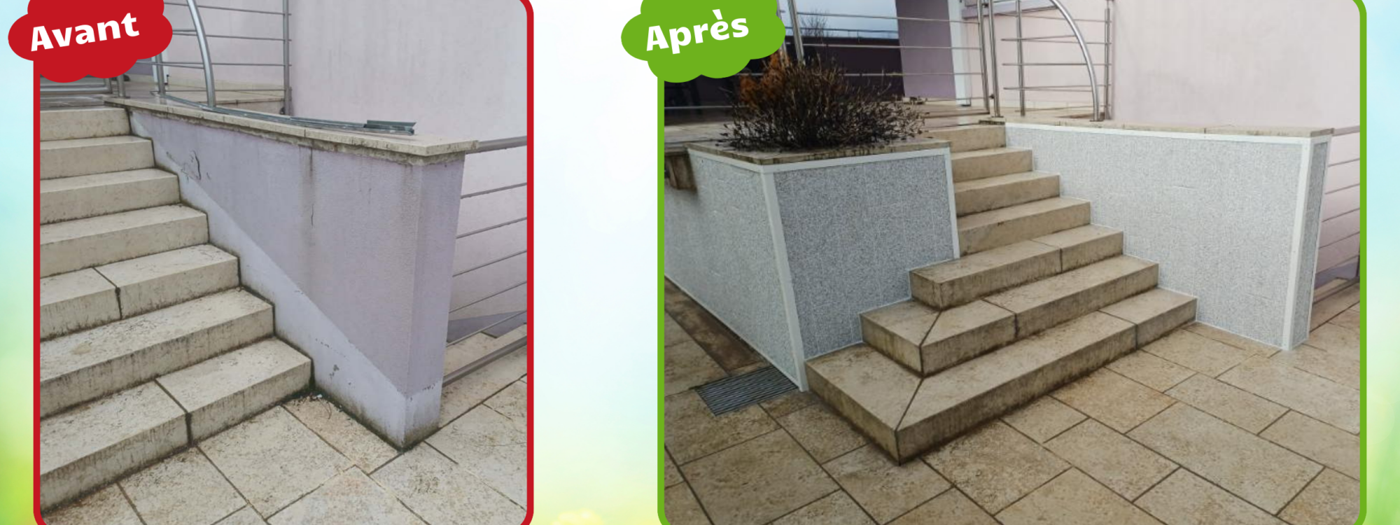 29 BARDAGE EXT POUR REFECTION MUR AUTOUR DE LESCALIER A SAINTE MARIE 25 PRES DE MONTBELIARD 2000X750 | Balbimax Bardage ext pour réfection mur autour de l’escalier à Sainte-Marie (25) près de Montbéliard Saint-Louis